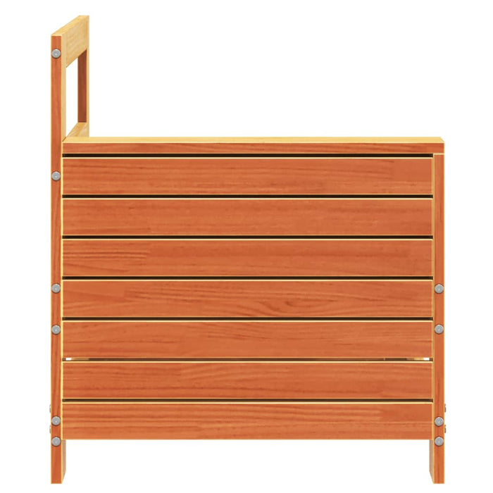 Canapea cu cotieră de grădină maro 69x62x70,5 cm lemn masiv pin - WALTI WALTI