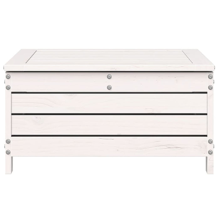 Taburet de grădină, alb, 62x63,5x32 cm, lemn masiv pin - WALTI WALTI