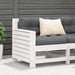 Canapea grădină cotieră cu perne, alb, lemn masiv de pin - WALTI WALTI