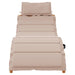 | Șezlong | cu pernă taupe 55 x 184 x 64cm Lemn Solid de Acacia - WALTI WALTI