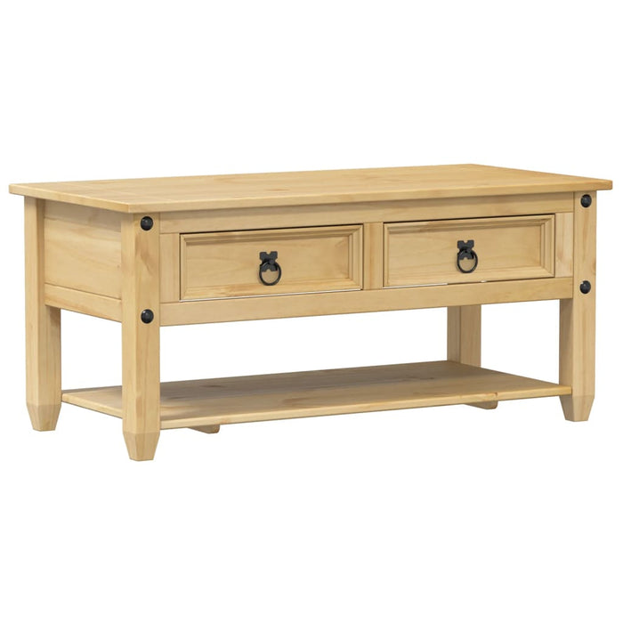 Măsuță de cafea cu sertare Corona, 100x48x45 cm, lemn masiv pin - WALTI WALTI