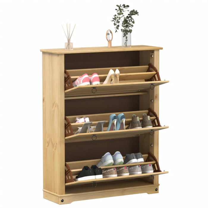 Dulap pantofi "Corona", 99x32x124,5 cm, lemn masiv de pin WALTI