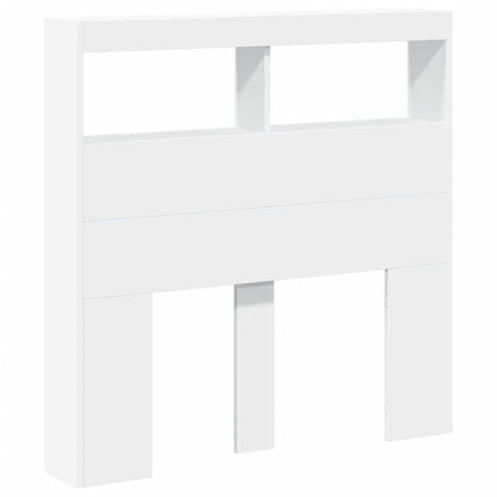 Tăblie cu dulap și LED, alb, 100x17x102 cm - WALTI WALTI