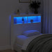 Tăblie cu dulap și LED, alb, 100x17x102 cm - WALTI WALTI