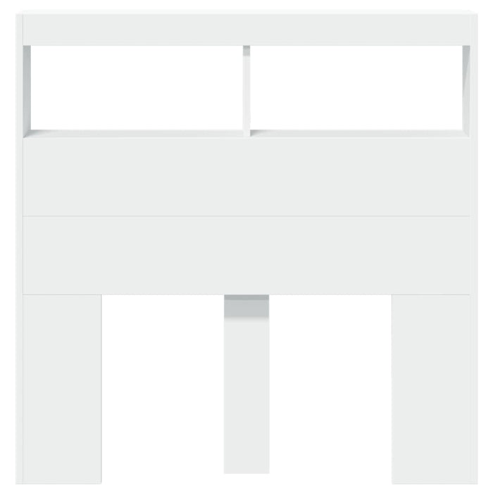 Tăblie cu dulap și LED, alb, 100x17x102 cm - WALTI WALTI