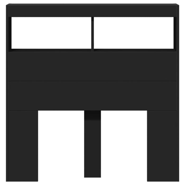 Tăblie cu dulap și LED, negru, 100x17x102 cm - WALTI WALTI
