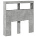 Tăblie de pat cu dulap și LED, gri beton, 100x17x102 cm - WALTI WALTI