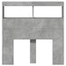 Tăblie de pat cu dulap și LED, gri beton, 100x17x102 cm - WALTI WALTI