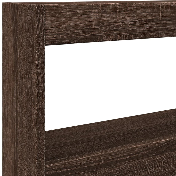 Tăblie de pat cu dulap și LED, stejar maro, 100x17x102 cm - WALTI WALTI
