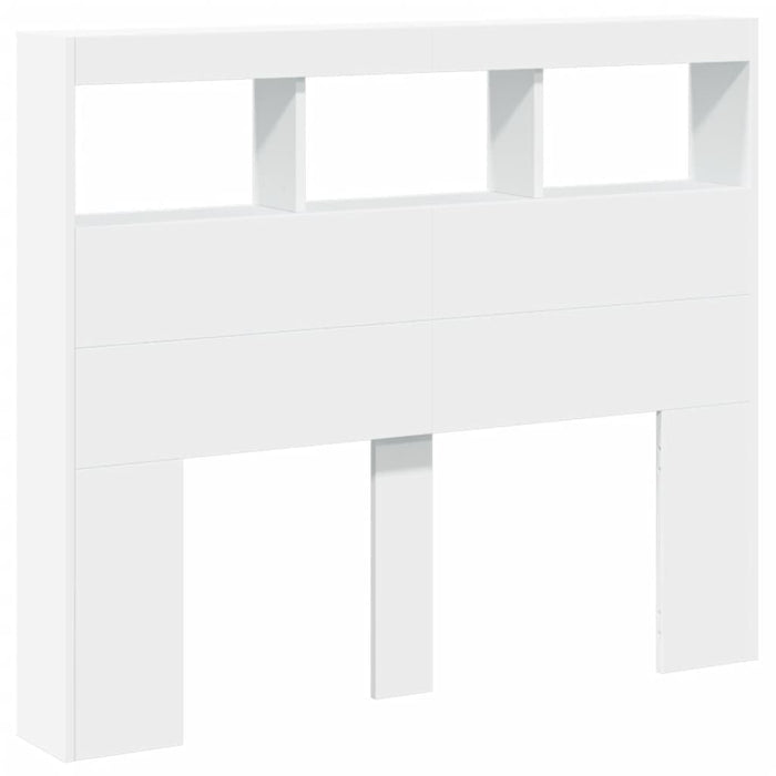 Tăblie cu dulap și LED, alb, 120x17x102 cm - WALTI WALTI