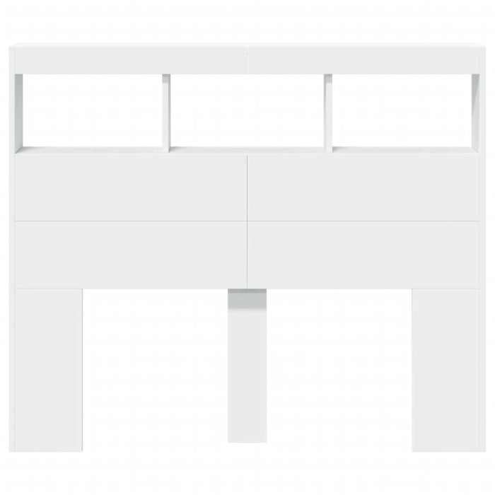 Tăblie cu dulap și LED, alb, 120x17x102 cm - WALTI WALTI