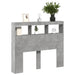 Tăblie de pat cu dulap și LED, gri beton, 120x17x102 cm - WALTI WALTI