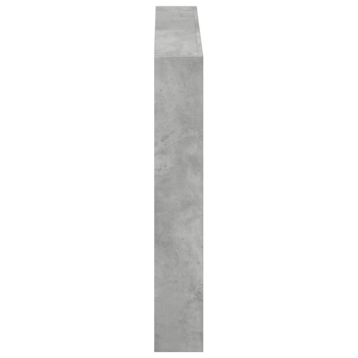 Tăblie de pat cu dulap și LED, gri beton, 120x17x102 cm - WALTI WALTI
