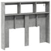 Tăblie de pat cu dulap și LED, gri beton, 120x17x102 cm - WALTI WALTI