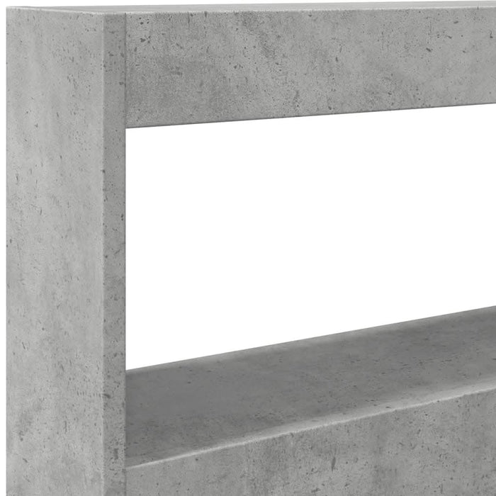 Tăblie de pat cu dulap și LED, gri beton, 120x17x102 cm - WALTI WALTI