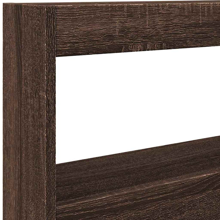 Tăblie de pat cu dulap și LED, stejar maro, 120x17x102 cm - WALTI WALTI