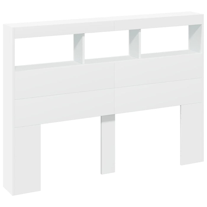 Tăblie cu dulap și LED, alb, 140x17x102 cm - WALTI WALTI