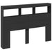 Tăblie cu dulap și LED, negru, 140x17x102 cm - WALTI WALTI
