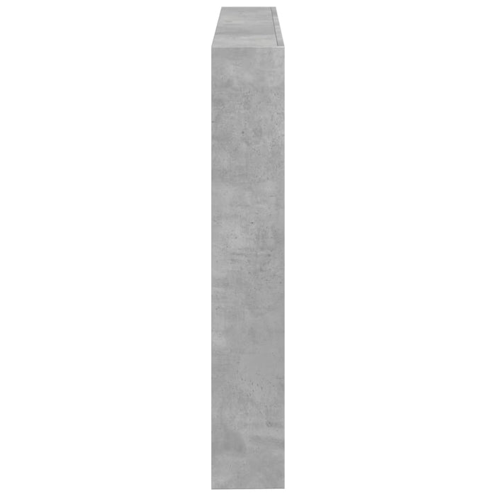 Tăblie de pat cu dulap și LED, gri beton, 140x17x102 cm - WALTI WALTI