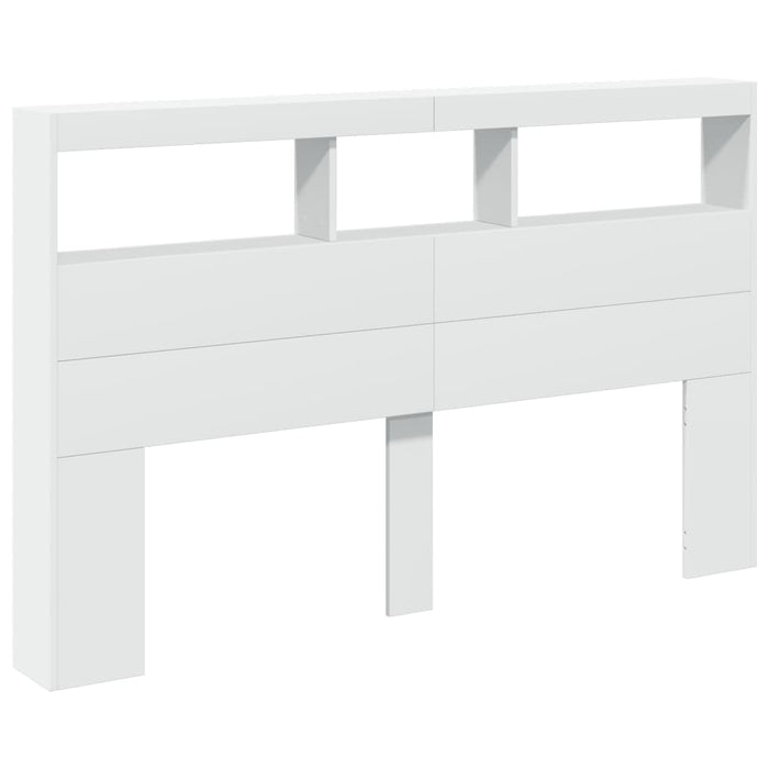 Tăblie cu dulap și LED, alb, 160x17x102 cm - WALTI WALTI