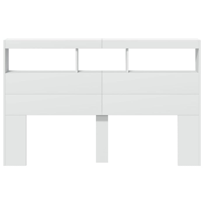 Tăblie cu dulap și LED, alb, 160x17x102 cm - WALTI WALTI