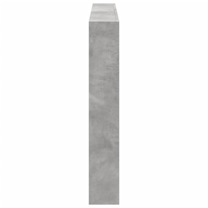 Tăblie de pat cu dulap și LED, gri beton, 160x17x102 cm - WALTI WALTI