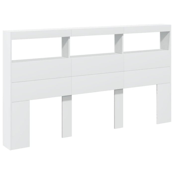 Tăblie cu dulap și LED, alb, 180x17x102 cm - WALTI WALTI
