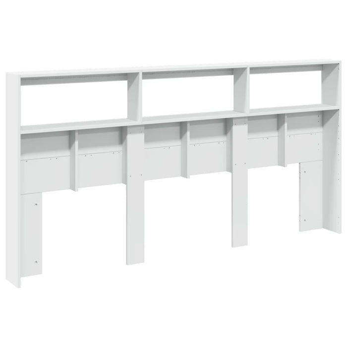 Tăblie cu dulap și LED, alb, 200x17x102 cm - WALTI WALTI