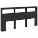Tăblie cu dulap și LED, negru, 200x17x102 cm - WALTI WALTI
