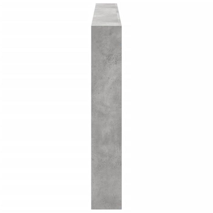 Tăblie de pat cu dulap și LED, gri beton, 200x17x102 cm - WALTI WALTI