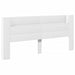 Tăblie cu dulap și LED, alb, 220x16,5x103,5 cm - WALTI WALTI