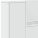 Tăblie cu dulap și LED, alb, 220x16,5x103,5 cm - WALTI WALTI