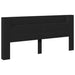 Tăblie cu dulap și LED, negru, 220x16,5x103,5 cm - WALTI WALTI