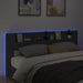 Tăblie cu dulap și LED, negru, 220x16,5x103,5 cm - WALTI WALTI