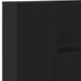 Tăblie cu dulap și LED, negru, 220x16,5x103,5 cm - WALTI WALTI