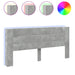 Tăblie de pat cu dulap și LED, gri beton, 220x16,5x103,5 cm - WALTI WALTI