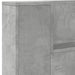 Tăblie de pat cu dulap și LED, gri beton, 220x16,5x103,5 cm - WALTI WALTI