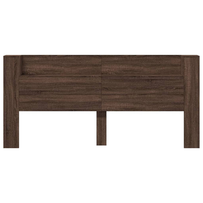 Tăblie de pat cu dulap și LED, stejar maro, 220x16,5x103,5 cm - WALTI WALTI
