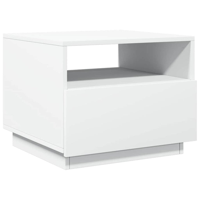 Măsuță de cafea cu lumini LED, alb, 50x49x40 cm - WALTI WALTI