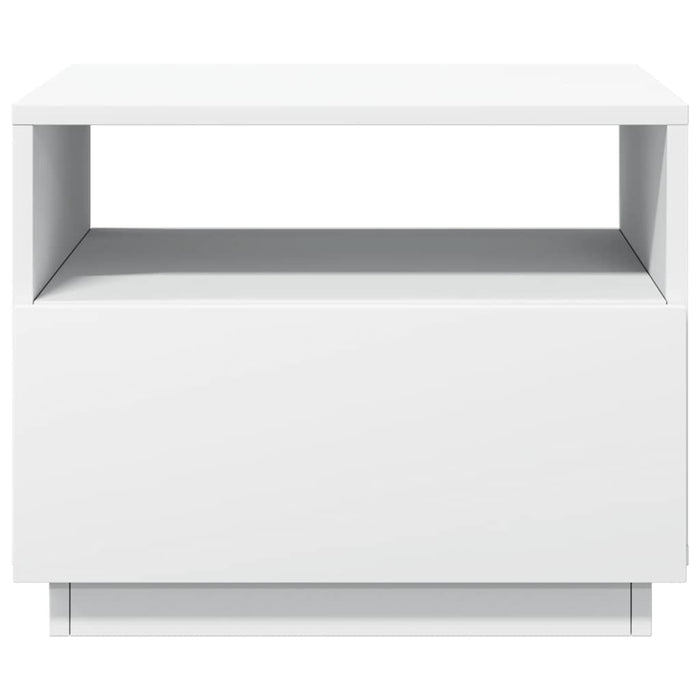 Măsuță de cafea cu lumini LED, alb, 50x49x40 cm - WALTI WALTI