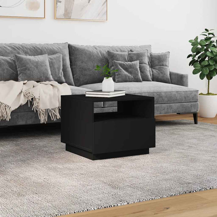 Măsuță de cafea cu lumini LED, negru, 50x49x40 cm - WALTI WALTI