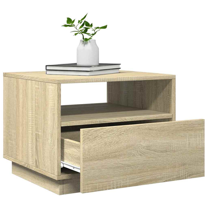 Măsuță de cafea cu lumini LED, stejar sonoma, 50x49x40 cm - WALTI WALTI