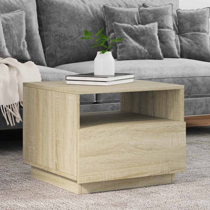 Măsuță de cafea cu lumini LED, stejar sonoma, 50x49x40 cm - WALTI WALTI