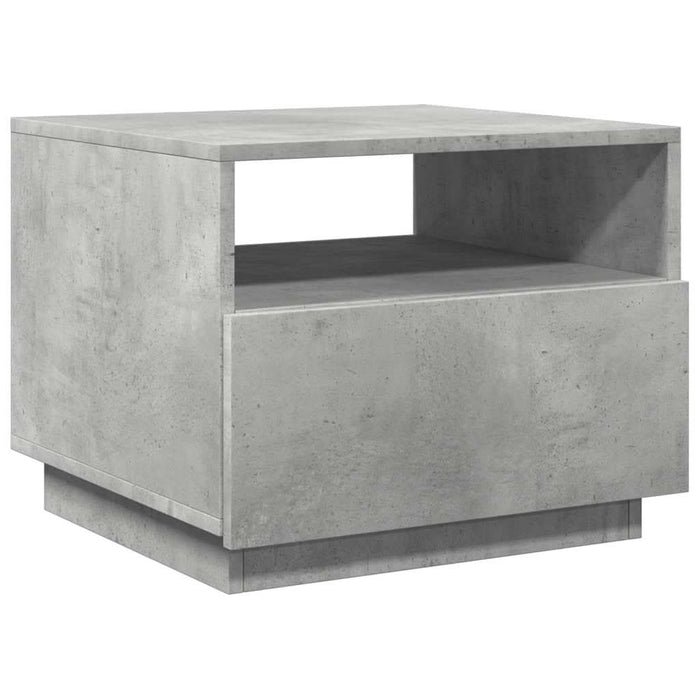 Măsuță de cafea cu lumini LED, gri beton, 50x49x40 cm - WALTI WALTI