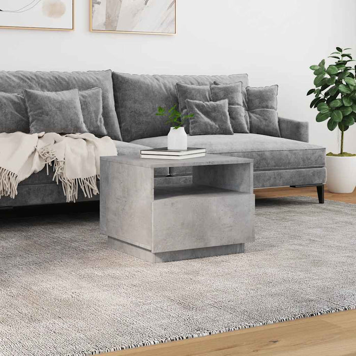 Măsuță de cafea cu lumini LED, gri beton, 50x49x40 cm - WALTI WALTI