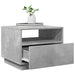 Măsuță de cafea cu lumini LED, gri beton, 50x49x40 cm - WALTI WALTI