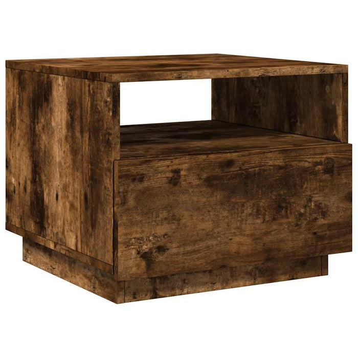 Măsuță de cafea cu lumini LED, stejar fumuriu, 50x49x40 cm - WALTI WALTI