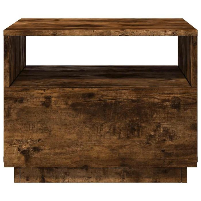 Măsuță de cafea cu lumini LED, stejar fumuriu, 50x49x40 cm - WALTI WALTI
