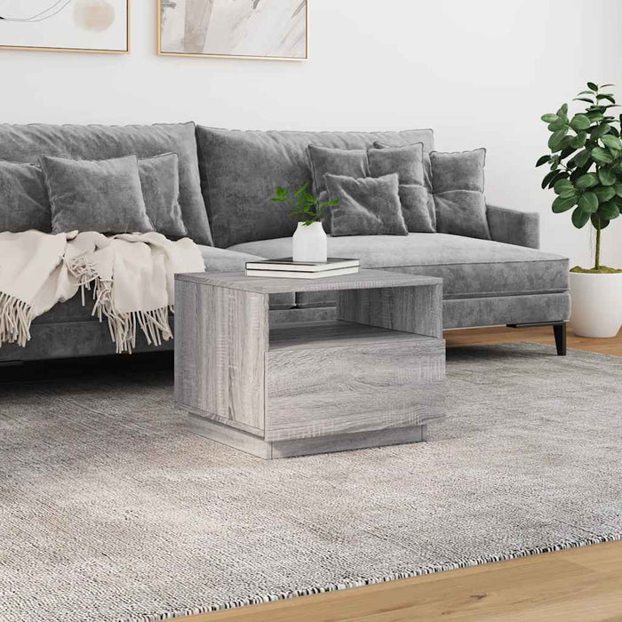 Măsuță de cafea cu lumini LED, gri sonoma, 50x49x40 cm - WALTI WALTI