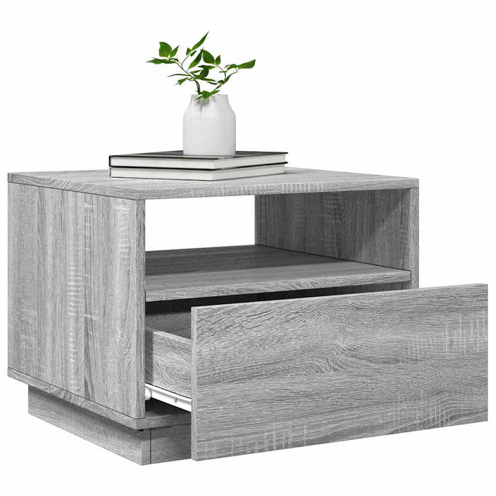 Măsuță de cafea cu lumini LED, gri sonoma, 50x49x40 cm - WALTI WALTI